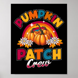 Pumpkin Patch Crew Kids Herbst Erntedank H Poster