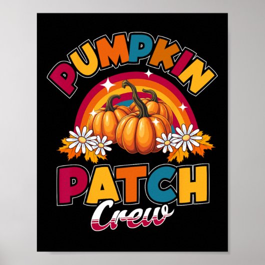 Pumpkin Patch Crew Kids Herbst Erntedank H Poster (Vorne)