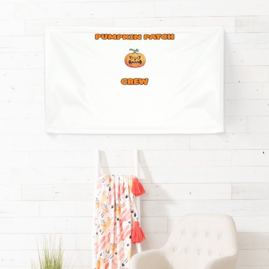 Pumpkin Patch Crew Matching Fall Outfits Classic T Banner (Insitu)