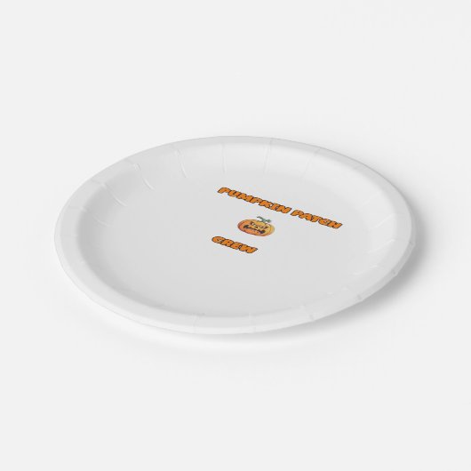 Pumpkin Patch Crew Matching Fall Outfits Classic T Pappteller (Schrägansicht)