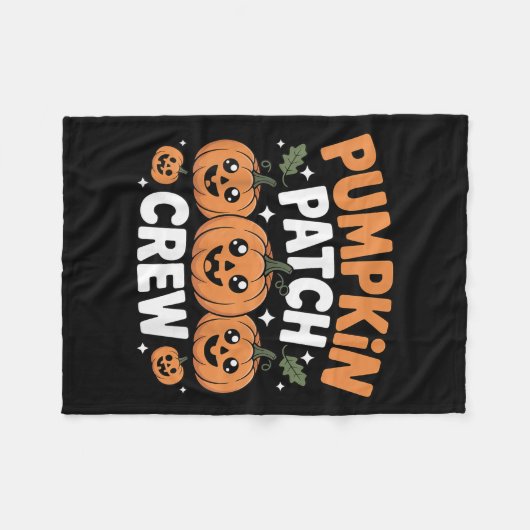 Pumpkin Patch Crew Matching Family Fall Autumn Fleecedecke (Vorderseite (Horizontal))