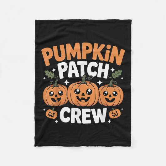 Pumpkin Patch Crew Matching Family Fall Autumn Fleecedecke (Vorderseite)