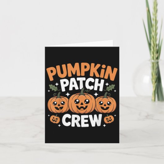 Pumpkin Patch Crew Matching Family Fall Autumn Karte (Vorderseite)