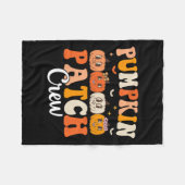 Pumpkin Patch Crew Matching Family Groovy Fall Hal Fleecedecke (Vorderseite (Horizontal))