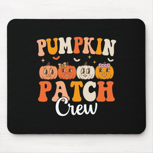 Pumpkin Patch Crew Matching Family Groovy Fall Hal Mousepad (Vorne)