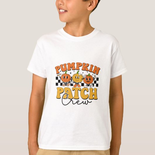 Pumpkin Patch Crew Retro Fall Autumn Thanksgiving  T-Shirt (Vorderseite)