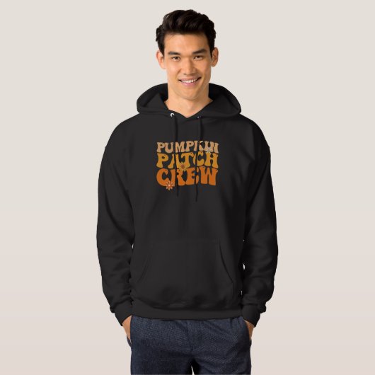 Pumpkin Patch Crew Retro Groovy Herbst Herbst Hoodie (Vorne ganz)