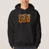 Pumpkin Patch Crew Retro Groovy Herbst Herbst Hoodie (Vorderseite)