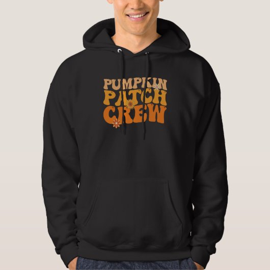 Pumpkin Patch Crew Retro Groovy Herbst Herbst Hoodie (Vorderseite)