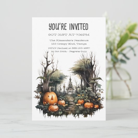 Pumpkin Patch Custom Einladung (Stehend Vorderseite)