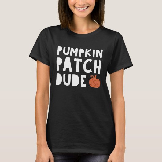 Pumpkin Patch Dude Fall Boy  Kid Distressed Pumpki T-Shirt (Vorderseite)