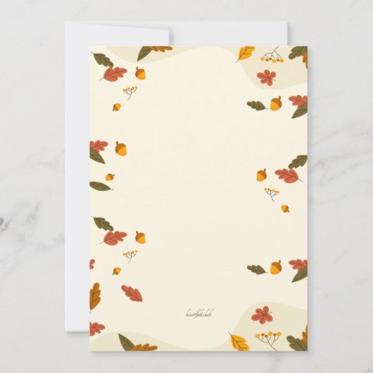 Pumpkin Patch  Einladung (Rückseite)