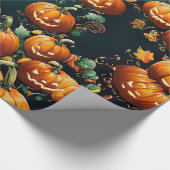 Pumpkin Patch Extravaganza Wrapping Paper Geschenkpapier (Ecke)