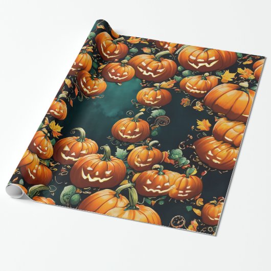 Pumpkin Patch Extravaganza Wrapping Paper Geschenkpapier (Ungerollt)