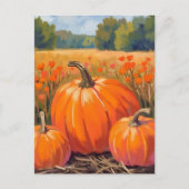 Pumpkin Patch Fall Foliage Postkarte (Vorderseite)