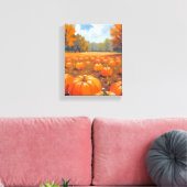 Pumpkin Patch Fall Watercolor Painting Leinwanddruck (Insitu (Wohnzimmer))