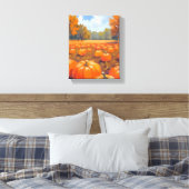 Pumpkin Patch Fall Watercolor Painting Leinwanddruck (Insitu (Schlafzimmer))