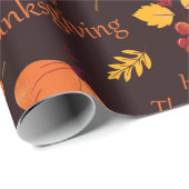 Pumpkin Patch & Fallende Blätter glücklich Thanksg Geschenkpapier (Rolleneckpunkt)