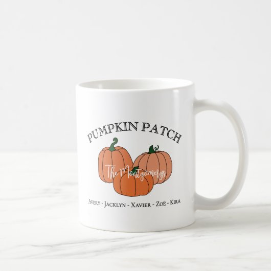 Pumpkin Patch Family or Company Employee Names Kaffeetasse (Rechts)