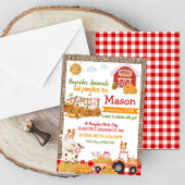 Pumpkin Patch Farm Animals Geburtstag Einladung