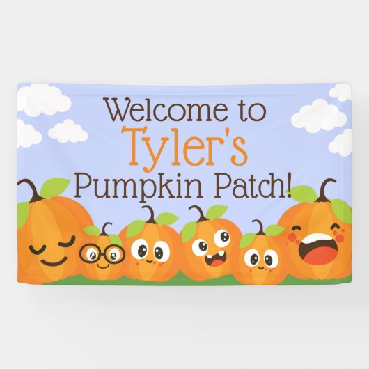 Pumpkin Patch Farm Kindergeburtstag Banner (Horizontal)