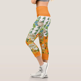 Pumpkin Patch Festival Fall Color Foliage Grüne Capri Leggings