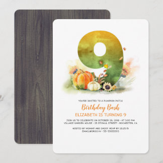 Pumpkin Patch Geburtstag Bash Fall Einladung