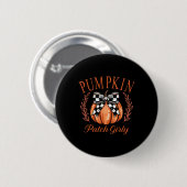 Pumpkin Patch Girated Coquette Bow Thanksg Button (Vorne & Hinten)