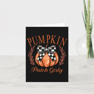 Pumpkin Patch Girated Coquette Bow Thanksg Karte