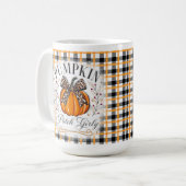 Pumpkin Patch Girly Fall Coffee Tasse (Vorderseite Links)