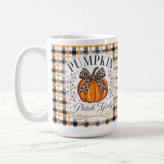Pumpkin Patch Girly Fall Coffee Tasse (Links)