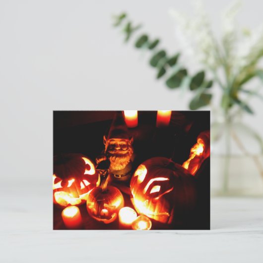 Pumpkin Patch Gnome III Postkarte (Stehend Vorderseite)