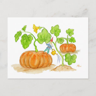 Pumpkin Patch Gnome Postkarte
