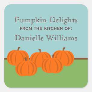 Pumpkin Patch Halloween Baking Label Stickers