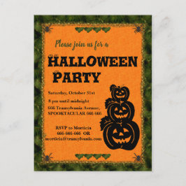 Pumpkin Patch Halloween Invitation Postkarte