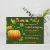 Pumpkin Patch Halloween-Party Einladung (Stehend Vorderseite)