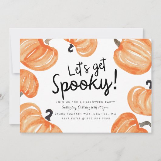 Pumpkin Patch Halloween-Party Einladung (Vorderseite)