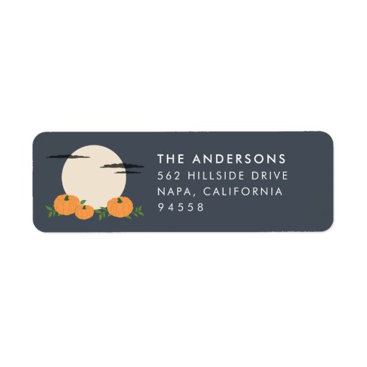 Pumpkin-Patch Halloween-Rücksendeadresse (Vorne)