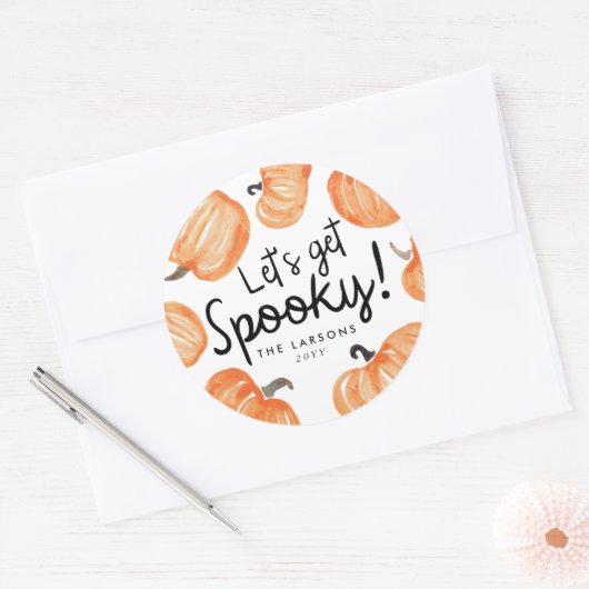 Pumpkin-Patch Halloween Runder Aufkleber (Umschlag)