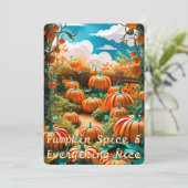 Pumpkin Patch Harvest Feiertagskarte (Stehend Vorderseite)