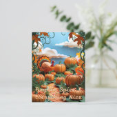 Pumpkin Patch Harvest Feiertagspostkarte (Stehend Vorderseite)
