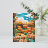 Pumpkin Patch Harvest Feiertagspostkarte (Stehend Vorderseite)