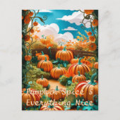 Pumpkin Patch Harvest Feiertagspostkarte (Vorderseite)
