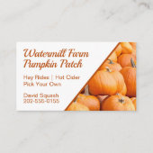 Pumpkin Patch Harvest Visitenkarte (Vorderseite)
