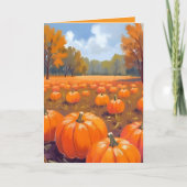 Pumpkin Patch Herbst Erntedank Watercolor Karte (Vorderseite)