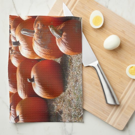 Pumpkin Patch Herbsternte Fotografie Geschirrtuch (Viertel Falte)