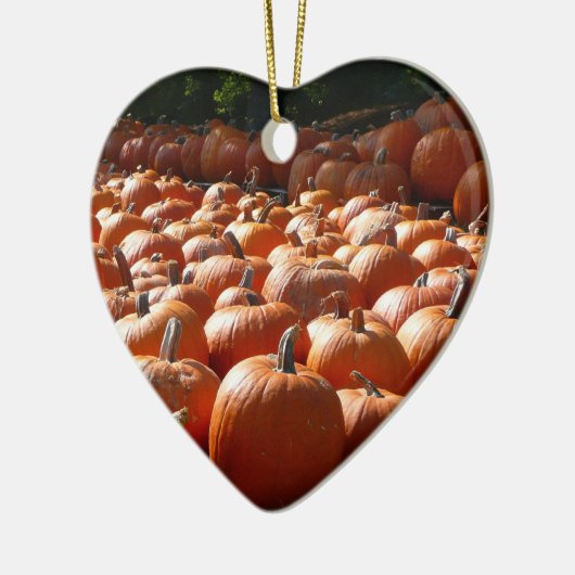 Pumpkin Patch Herbsternte Fotografie Keramikornament (Links)