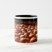 Pumpkin Patch Herbsternte Fotografie Zweifarbige Tasse (Mittel)