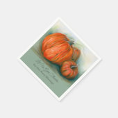 Pumpkin Patch Herbsttrio Pastel Art Erntedank Serviette (Ecke)
