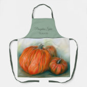 Pumpkin Patch Herbsttrio Pastel Art Schürze (Vorderseite)